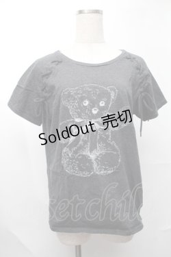 画像1: merry jenny / teddyTシャツ  グレー S-25-08-09-034-LO-TO-AS-ZS