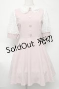 manon select / レース使いワンピース  ピンク S-25-08-11-040-LO-OP-SZ-ZT473