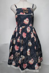 Emily Temple cute / Petit Gateauキャミソールワンピース  ネイビー S-25-08-11-046-ET-OP-HR-ZS