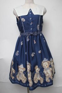 Emily Temple cute / Sailing Bearワンピース  ネイビー S-25-08-11-048-ET-OP-HR-ZT350