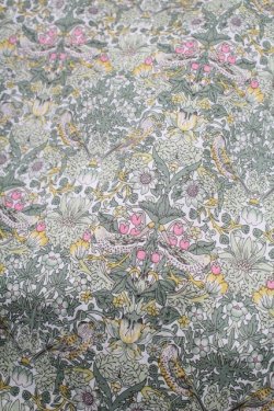 画像4: Jane Marple / Liberty William Morris いちご泥棒ワンピース  グリーン S-25-08-11-051-JM-OP-AS-ZS