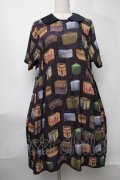 Jane Marple Dans Le Salon / Vintage Biscuits Canワンピース  ネイビー S-25-08-11-052-JM-OP-HR-ZS