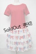 Jane Marple / The 30th Ribbonのトロンプルイユワンピース  赤 S-25-08-11-053-JM-OP-HR-ZS