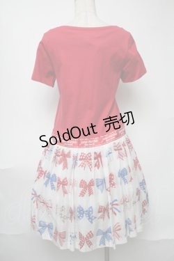 画像2: Jane Marple / The 30th Ribbonのトロンプルイユワンピース  赤 S-25-08-11-053-JM-OP-HR-ZS