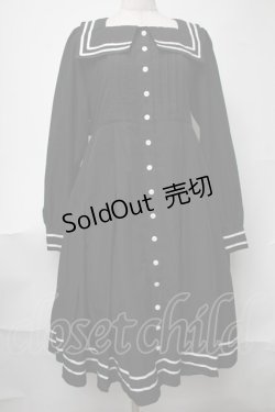 画像1: Physical Drop / スクエアセーラーワンピ  黒 S-25-08-11-059-LO-OP-HR-ZS