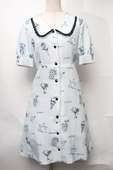 MILK / Petit tattooワンピース  サックス S-25-08-11-006-ML-OP-HR-ZS
