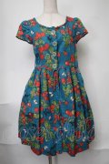 Jane Marple / springガーデンプリントのハイウエストホルターサンドレス  ブルー S-25-08-11-066-JM-SK-HR-ZS