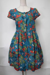 Jane Marple / springガーデンプリントのハイウエストホルターサンドレス  ブルー S-25-08-11-066-JM-SK-HR-ZS