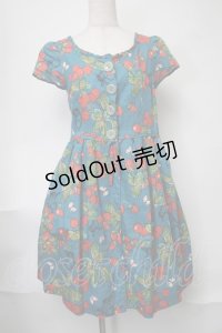 Jane Marple / springガーデンプリントのハイウエストホルターサンドレス  ブルー S-25-08-11-066-JM-SK-HR-ZT351