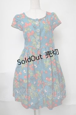 画像1: Jane Marple / springガーデンプリントのハイウエストホルターサンドレス  ブルー S-25-08-11-066-JM-SK-HR-ZT351