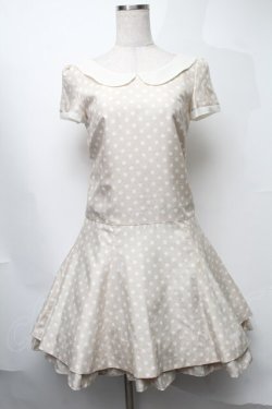 画像1: MILK / ドットワンピース  ベージュ S-25-08-11-007-ML-OP-AS-ZS