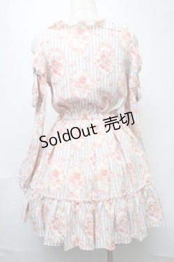 画像2: LIZ LISA / オープンショルダーストライプワンピース  サックス S-25-08-11-001-LO-OP-AS-ZI