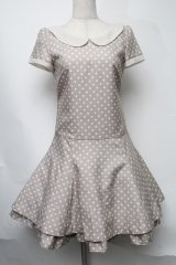 MILK / ドットワンピース  ベージュ S-25-08-11-008-ML-OP-AS-ZS