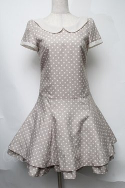 画像1: MILK / ドットワンピース  ベージュ S-25-08-11-008-ML-OP-AS-ZS