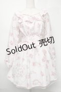 LIZ LISA / フラワーレター柄ワンピース  ピンク S-25-08-11-009-LO-OP-AS-ZI