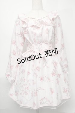 画像1: LIZ LISA / フラワーレター柄ワンピース  ピンク S-25-08-11-009-LO-OP-AS-ZI