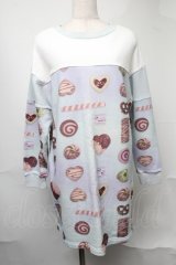 MILK //COOKIE GIRLトレーナーワンピース  サックス S-25-08-11-012-ML-OP-AS-ZS