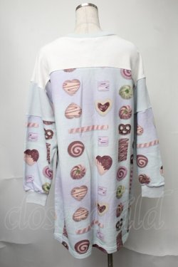 画像2: MILK //COOKIE GIRLトレーナーワンピース  サックス S-25-08-11-012-ML-OP-AS-ZS