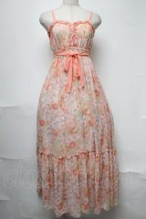 LIZ LISA / 花柄シフォンワンピース  オレンジ S-25-08-11-021-LO-OP-AS-ZS