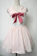 TRALALA / セーラーワンピース  ピンク S-25-08-11-025-LO-OP-AS-ZS