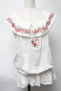 LIZ LISA / お花刺繍チュニック 0 白 S-25-08-11-026-LO-OP-SZ-ZS