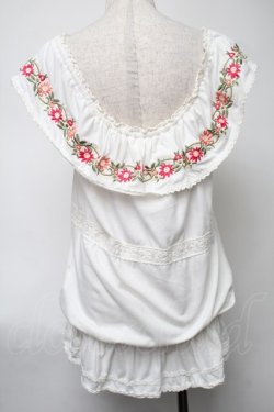 画像2: LIZ LISA / お花刺繍チュニック 0 白 S-25-08-11-026-LO-OP-SZ-ZS