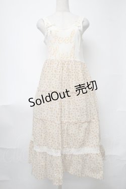 画像1: LIZ LISA / 小花柄ドッキングマキシワンピース 0 ベージュ S-25-08-11-027-LO-OP-SZ-ZI