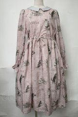 Perla nell'ostrica / キャットサーカス襟付きワンピース  ピンク S-25-08-11-028-LO-OP-HR-ZS