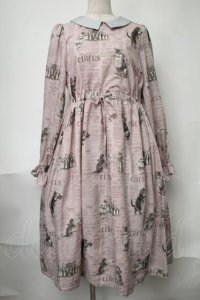 Perla nell'ostrica / キャットサーカス襟付きワンピース  ピンク S-25-08-11-028-LO-OP-HR-ZT471