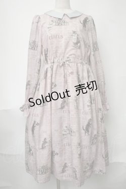 画像1: Perla nell'ostrica / キャットサーカス襟付きワンピース  ピンク S-25-08-11-028-LO-OP-HR-ZT471