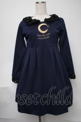 DearMyLove / 月刺繍ドリーミーワンピース  紺 S-25-08-11-029-EL-OP-HR-ZS