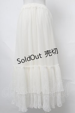 画像2: axes femme / レース切替ティアードスカート  オフ S-25-08-13-051-AX-SK-AS-ZS