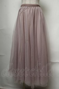 axes femme / ロングチュールスカート  ピンク S-25-08-13-052-AX-SK-AS-ZS