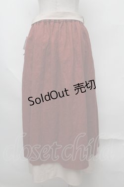 画像2: axes femme / バイカラーコットンレーススカート  オレンジ S-25-08-13-054-AX-SK-AS-ZS