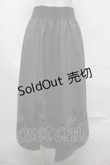 axes femme / フロッキーイエヘムスカート  グレー S-25-08-13-055-AX-SK-AS-ZS