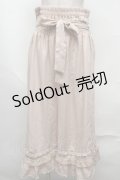 axes femme / 裾フリルパンツ  ベージュ S-25-08-13-058-AX-PA-AS-ZS