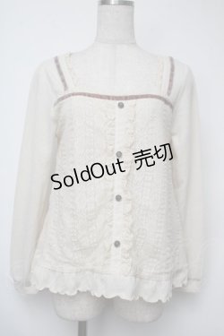 画像1: axes femme / レースデザイントップス  オフ S-25-08-13-006-AX-TO-AS-ZS