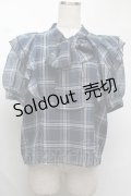 evelyn / チェックトップス  紺 S-25-08-13-018-LO-TO-AS-ZS