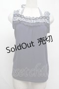 axes femme / ストライプ配色ホルタータンク  紺 S-25-08-13-020-AX-TO-AS-ZS
