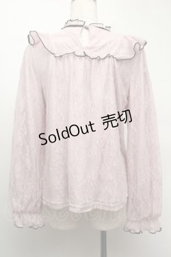 画像2: axes femme / バイカラーメローレースプルオーバー  ピンク S-25-08-13-021-AX-TO-AS-ZS