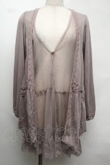 axes femme / レイヤードカーディガン  グレージュ S-25-08-13-024-AX-TO-AS-ZS