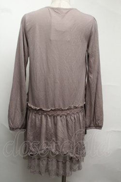 画像2: axes femme / レイヤードカーディガン  グレージュ S-25-08-13-024-AX-TO-AS-ZS
