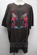 HEIHEI / ドラゴン刺繍BIGTシャツ  グレー S-25-08-13-026-PU-OP-AS-ZS