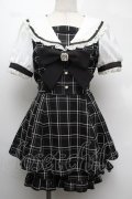 LIZ LISA / 半袖セーラーカラーセットアップ  黒ｘ白 S-25-08-13-029-LO-OP-HR-ZS