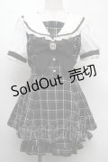 LIZ LISA / 半袖セーラーカラーセットアップ  黒ｘ白 S-25-08-13-029-LO-OP-HR-ZS