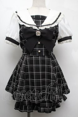 画像1: LIZ LISA / 半袖セーラーカラーセットアップ  黒ｘ白 S-25-08-13-029-LO-OP-HR-ZS