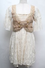 LIZ LISA / レイヤードデザインワンピース  オフｘベージュ S-25-08-13-030-LO-OP-AS-ZS