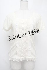 axes femme / 総レースビスチェ風プルオーバー  オフ S-25-08-13-004-AX-TO-AS-ZS