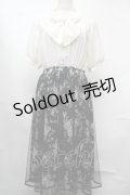 axes femme / ドッキングワンピース  黒ｘオフ S-25-08-13-037-AX-OP-AS-ZS