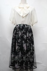axes femme / ドッキングワンピース  黒ｘオフ S-25-08-13-037-AX-OP-AS-ZS